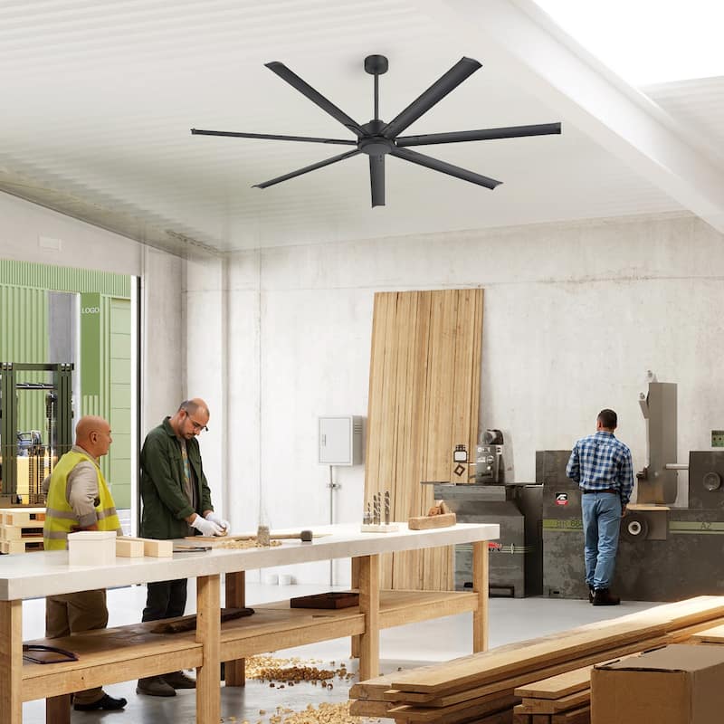 72"/84"/96"/120"/144" Extra Larger HVLS Commercial Ceiling Fan with Remote and Aluminum Blades