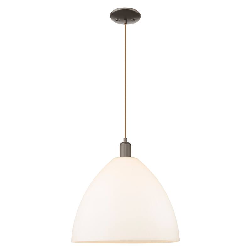 Innovations Lighting Endless Possibilities Arcadia - Bristol - 1 Light 16" Cord Hung Mini Pendant - Oil Rubbed Bronze/Matte White