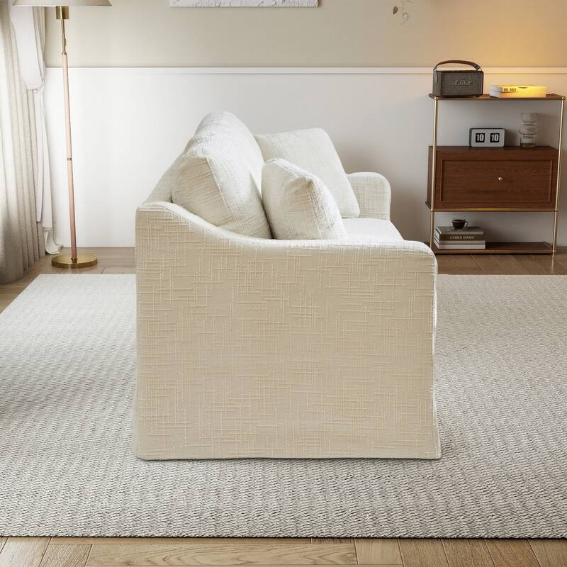 83.9"W Modern Casual Sofa With Removable Upholstery Cover