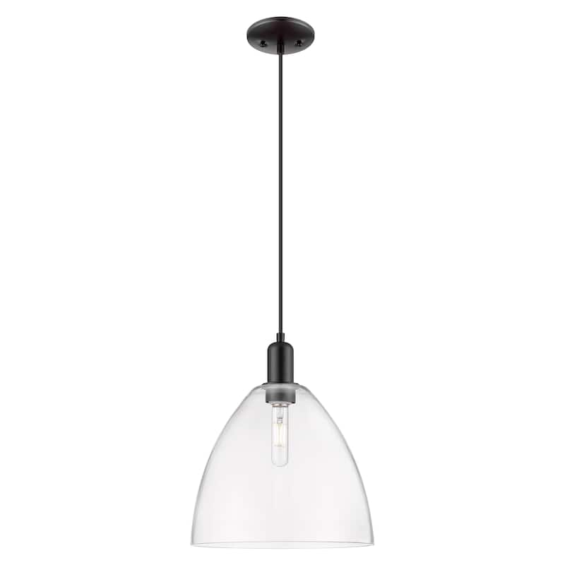 Innovations Lighting Endless Possibilities Arcadia - Bristol - 1 Light 12" Cord Hung Mini Pendant - Clear/Matte Black