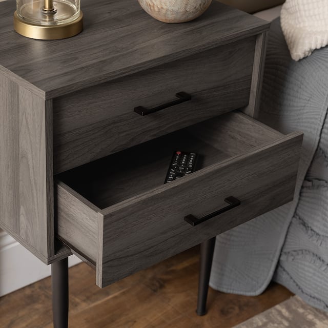 Middlebrook Notto Mid-Century 2-Drawer Nightstand