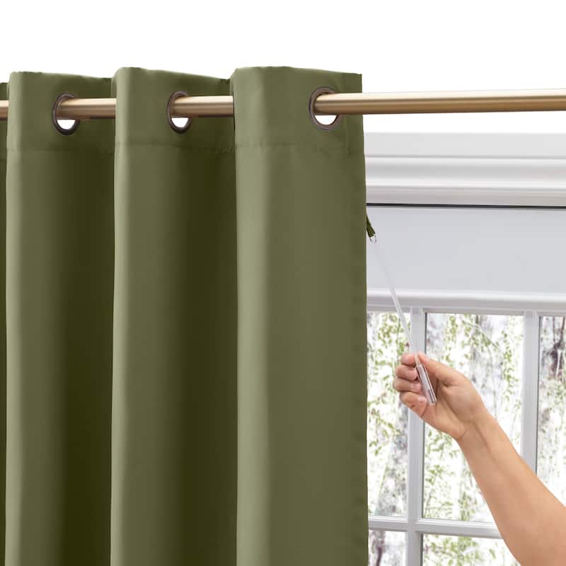 Ultimate Blackout Grommet Top Patio Curtain Panel - 112 Wide