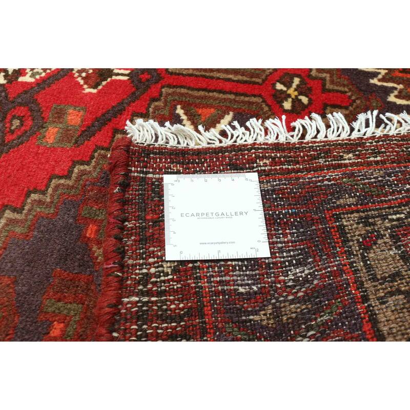 ECARPETGALLERY Hand-knotted Andelz Dark Red Wool Rug - 3'5 x 5'0