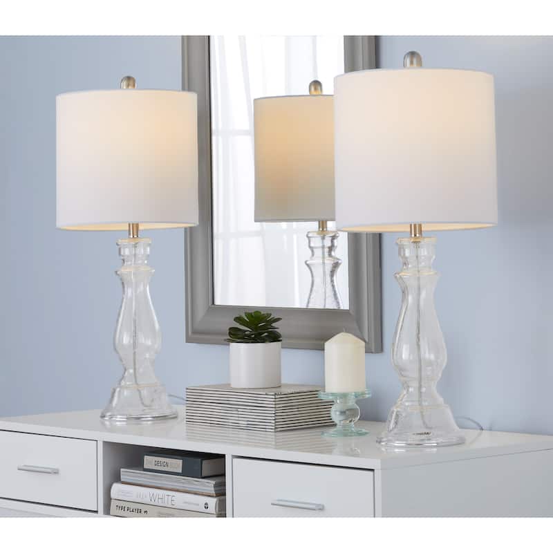 Bella 24" Glass Table Lamp (Set of 2)