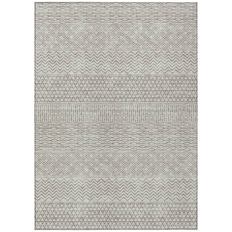 HomeRoots Chevron Modern Rectangle Outdoor Rug
