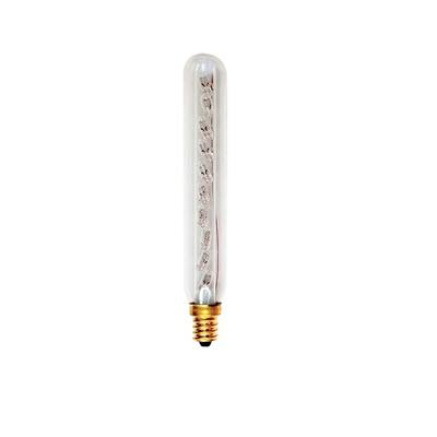 Bulbrite Pack of (10) 9 Watt Dimmable Clear T6.5 Incandescent Light Bulbs with Candelabra (E12) Base, 2700K Warm White Light
