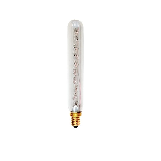 Bulbrite Pack of (10) 9 Watt Dimmable Clear T6.5 Incandescent Light Bulbs with Candelabra (E12) Base, 2700K Warm White Light