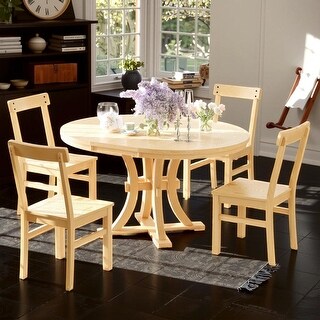 Rustic Kitchen Table Set, Round Shape, Minimal Dining Chairs - Bed Bath ...