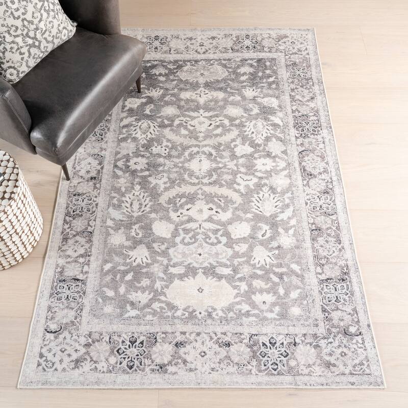 Nuloom Florrie Medallion Machine Washable Area Rug