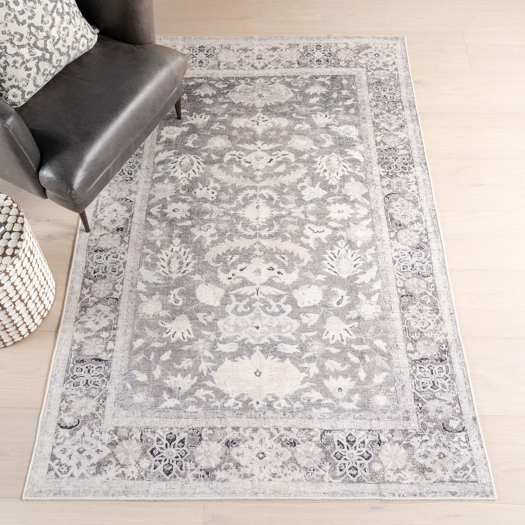 Nuloom Florrie Medallion Machine Washable Area Rug