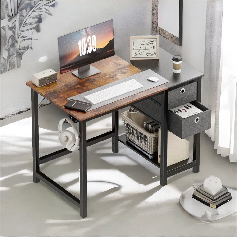Simple writing desk clearance with drawers