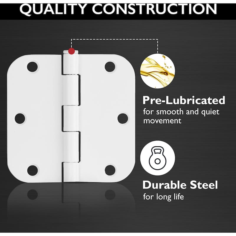 Design House 189787 3-1/2" x 3-1/2" Plain Bearing 5/8" Radius Corner