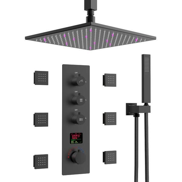 EVERSTEIN LED Thermostatic Shower Faucet System 12