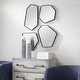preview thumbnail 3 of 6, Scandinavian Style Wall Mirrors - 20" - Black - Set of 4