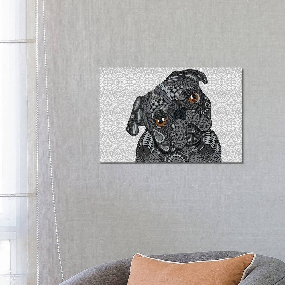 iCanvas "Black Pug" by Angelika Parker Canvas Print