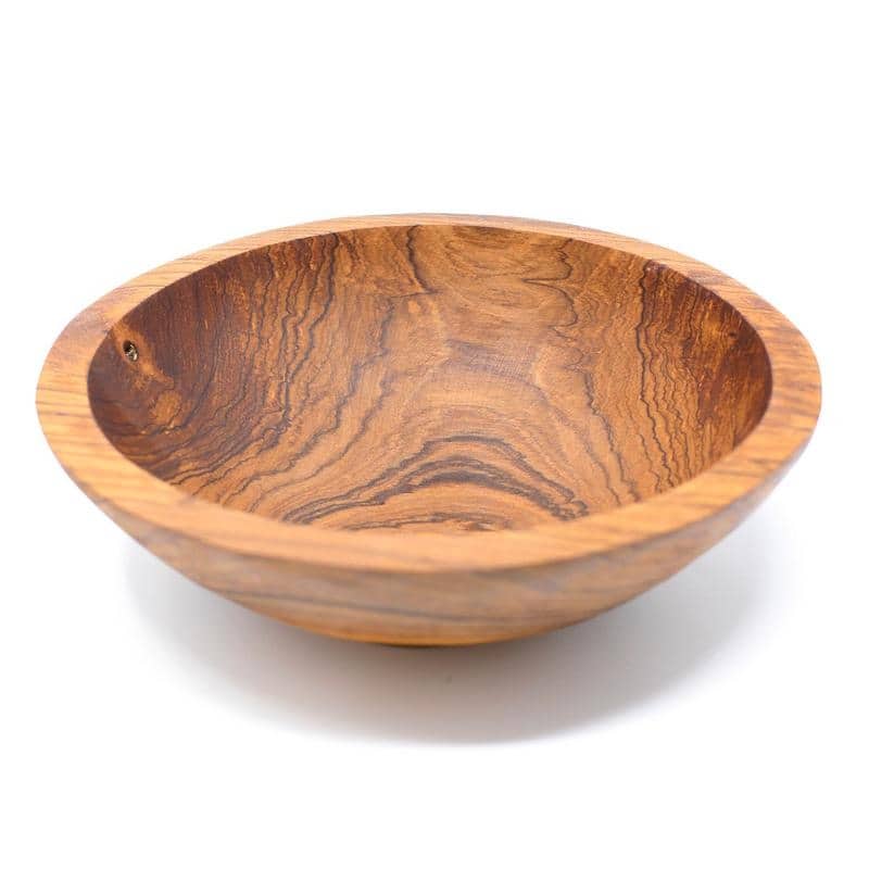 Hand-carved Rustic Olive Wood Bowl, Handmade in Kenya