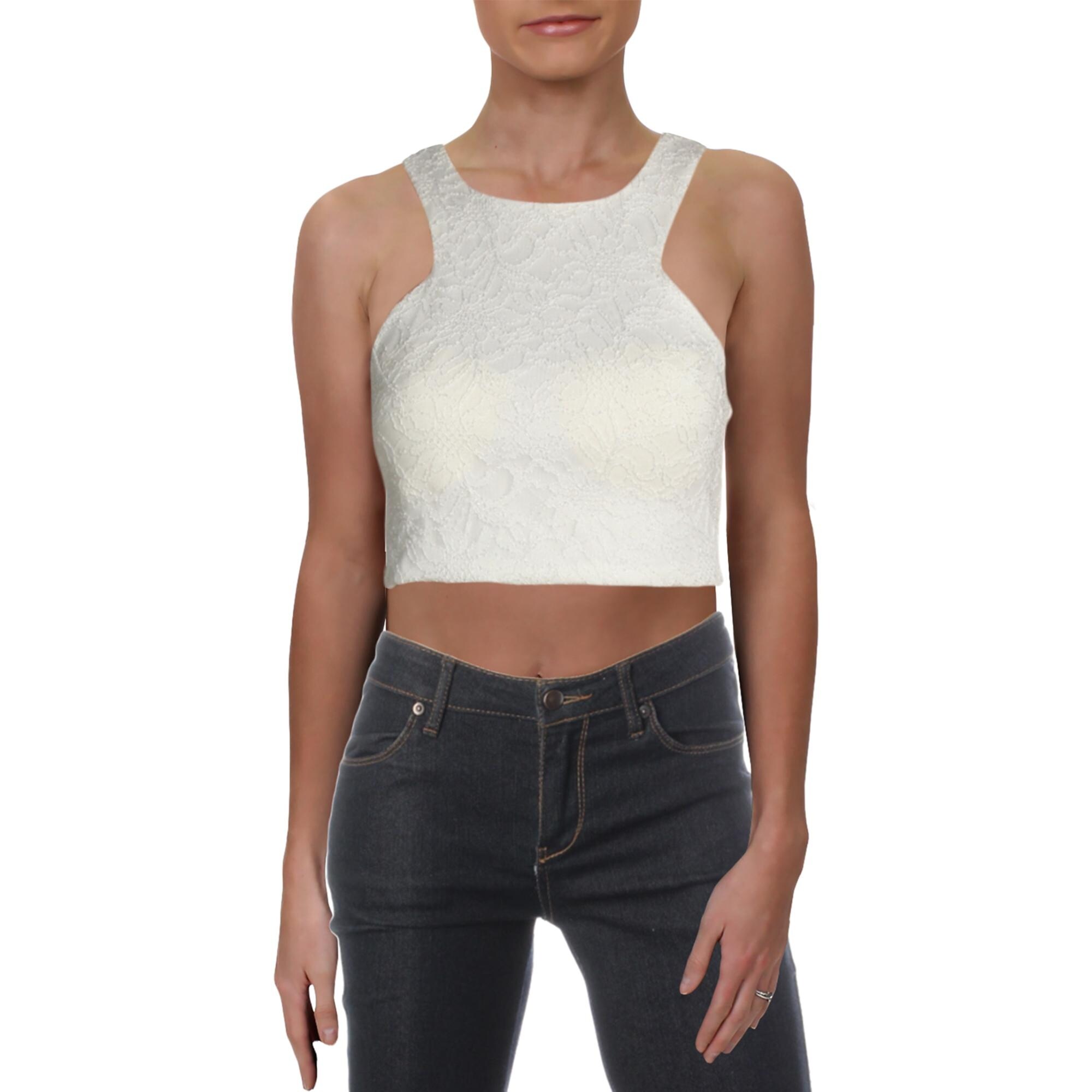 white glitter crop top