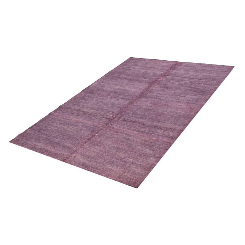 ECARPETGALLERY Hand-knotted Loreto Purple Silk Rug - 9'5 x 15'0