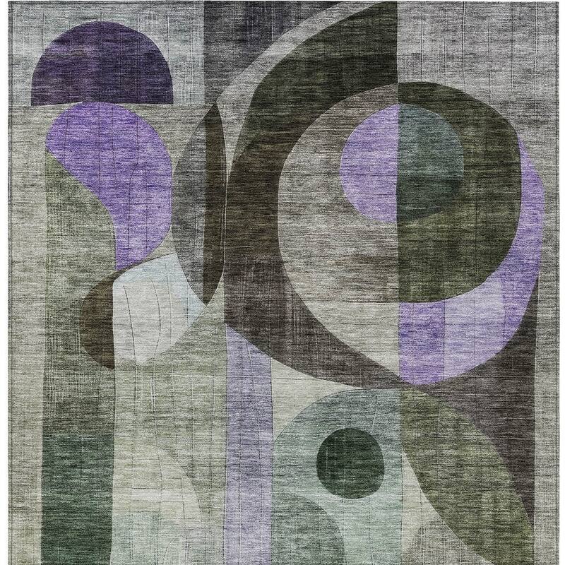 HomeRoots Geometric Transitional Rectangle Outdoor Rug