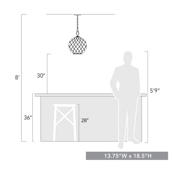 Golden Lighting Haddoc Medium Pendant