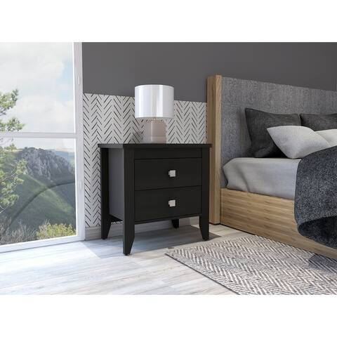 Breeze Nightstand, With Four Legs, Two Shelves