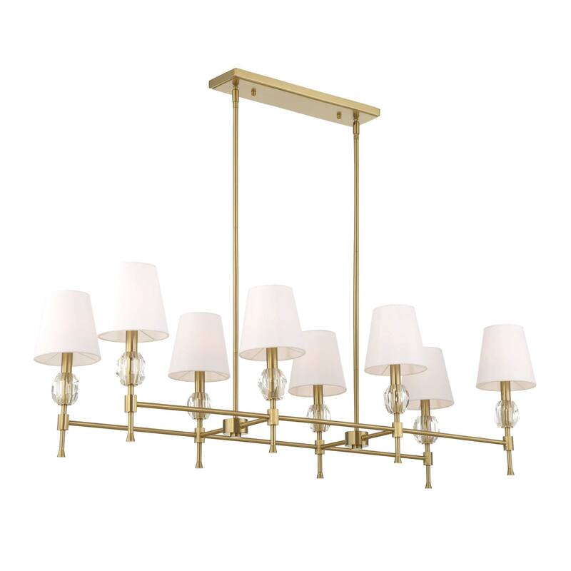 Uttermost Arques 8 Light Linear Chandelier - 48"W x 18.125"D x 14.5"H