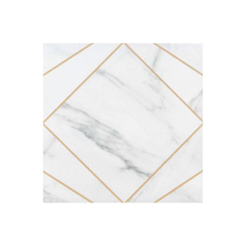 The Tile Life Orion 8x8 Matte White Marble Look Porcelain Floor & Wall Tile