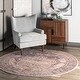 preview thumbnail 15 of 14, Nuloom Multi Handmade Traditional Boho Rustic Chic Medallion Tassel Frame Area Rug 6' Round - Multicolor - Round