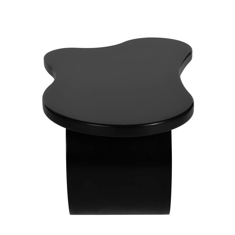 Cloud Coffee Table With 1.5" Thick Tabletop,Irregular End Table With Curved Legs, Unique Design Accent Table With Round Edge