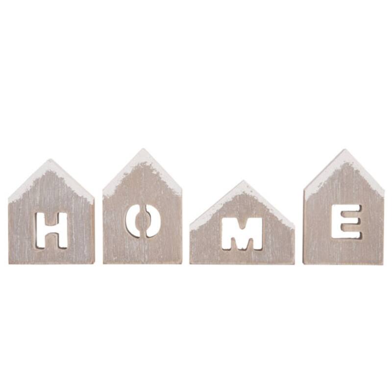 Transpac Wood 13 in. Cream Christmas Home Winter Decor Set of 4