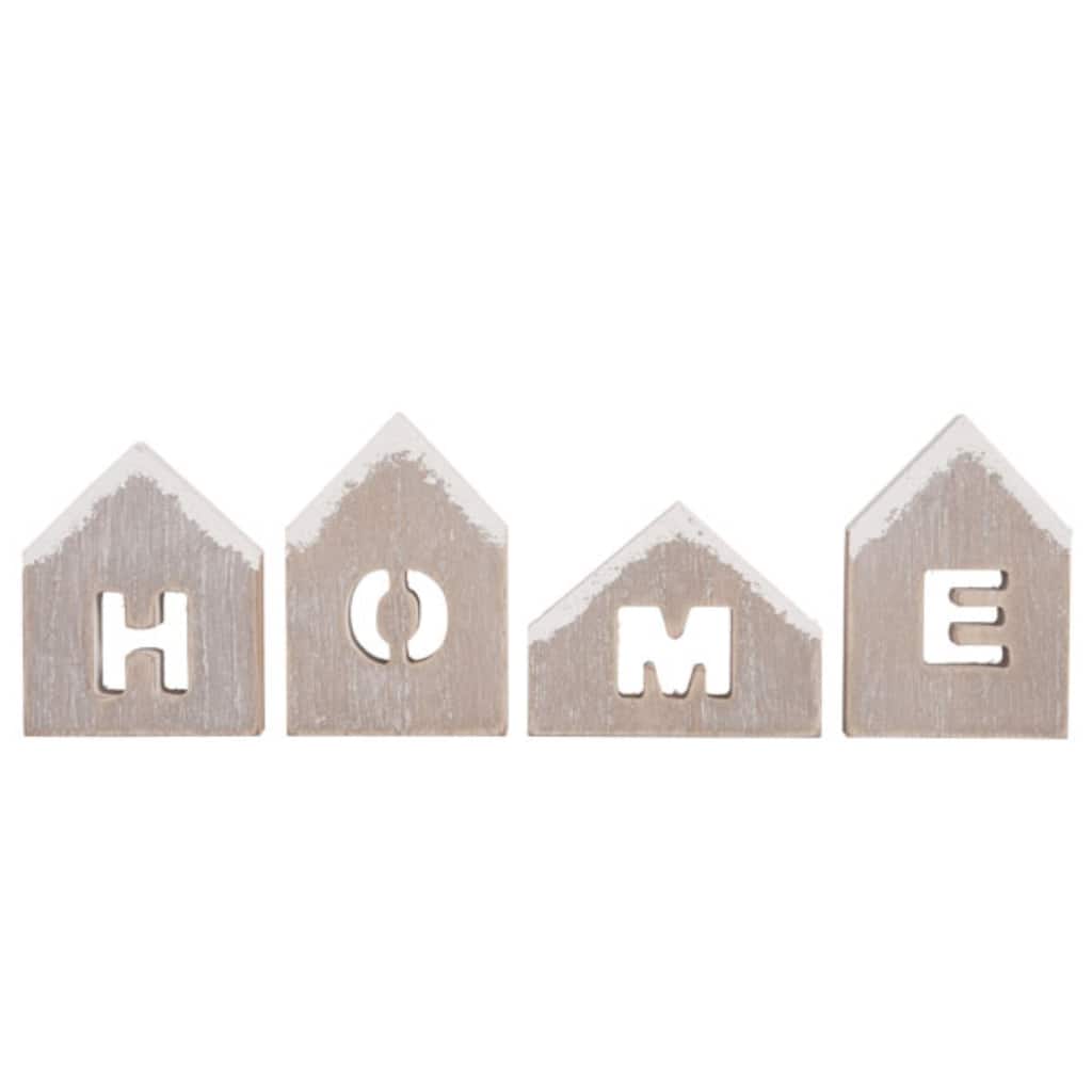 Transpac Wood 13 in. Cream Christmas Home Winter Decor Set of 4