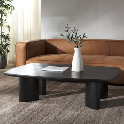 SAFAVIEH Couture Barnard Rectangle Wood Coffee Table - 56"W x 38"D x 15"H