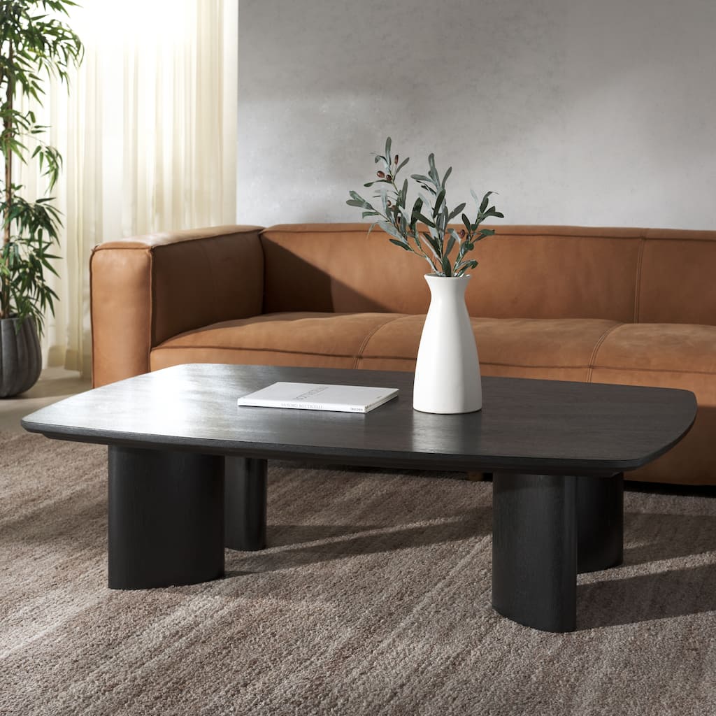 SAFAVIEH Couture Barnard Rectangle Wood Coffee Table - 56"W x 38"D x 15"H