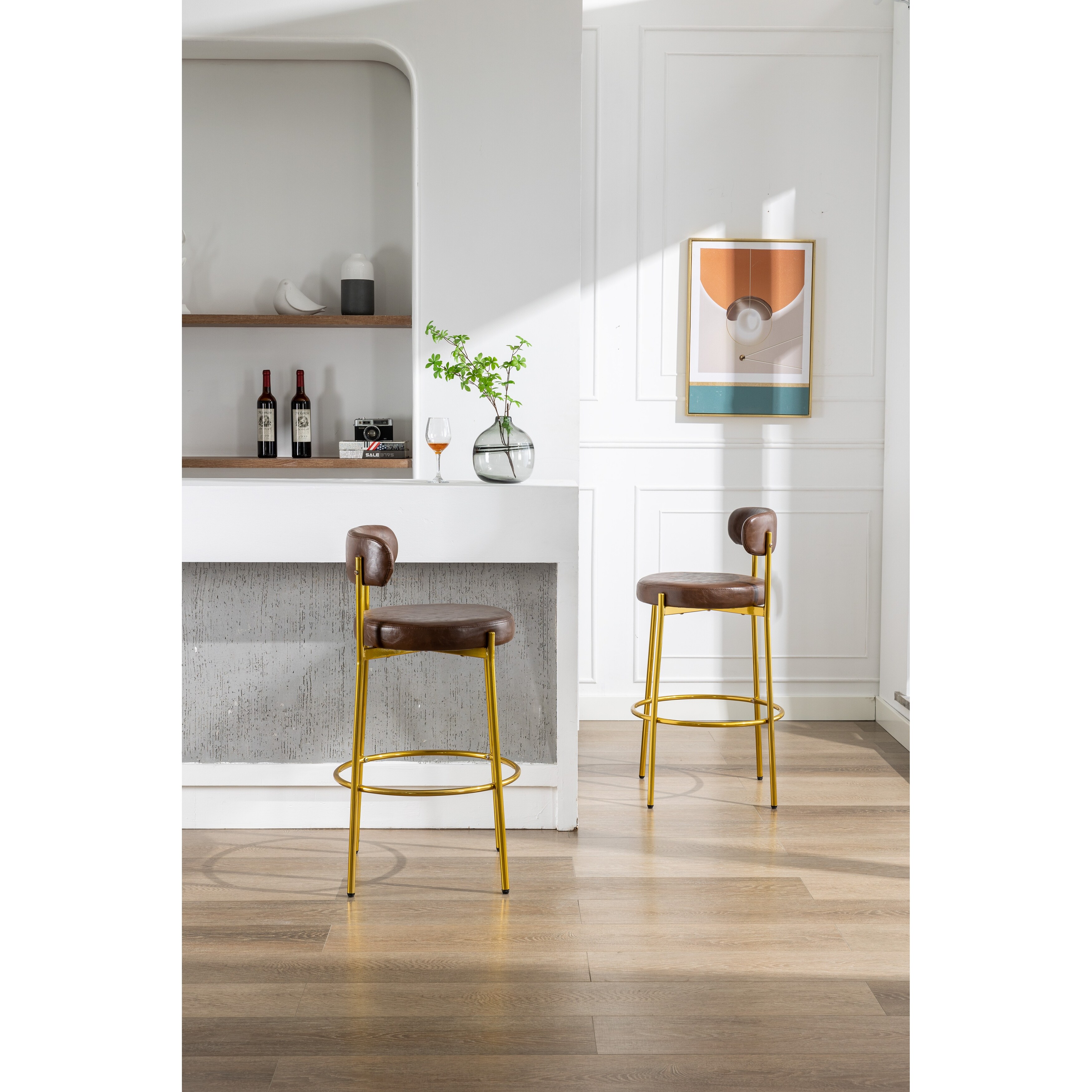 Bar Stools Industrial Pub Barstools andh Back and Footrest Set of