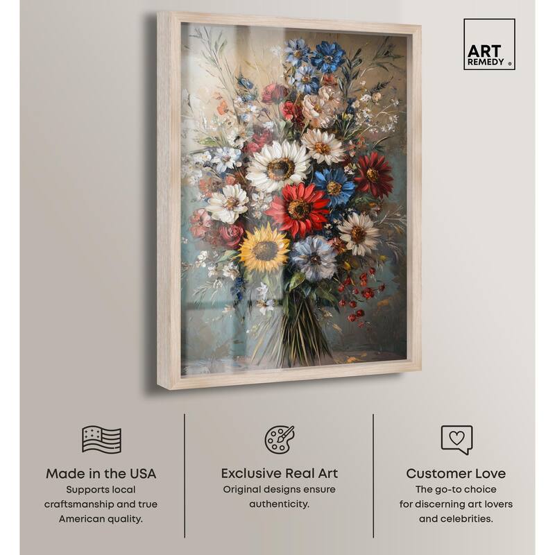 Symphony of Flowers I Shadowbox by Art Remedy