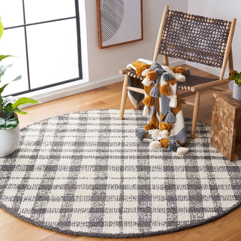 SAFAVIEH Handmade Abstract Zilia Checkered Wool Rug