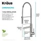 preview thumbnail 124 of 124, Kraus Artec 2-Function Commercial Pulldown Pot Filler Kitchen Faucet