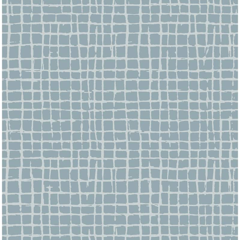 A-Street Prints Albin Sky Blue Gridline Wallpaper