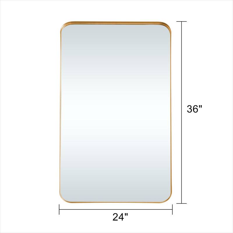 Modern Deep Rectangle Round Corner Wall Mirrors for Bathroom Mirror