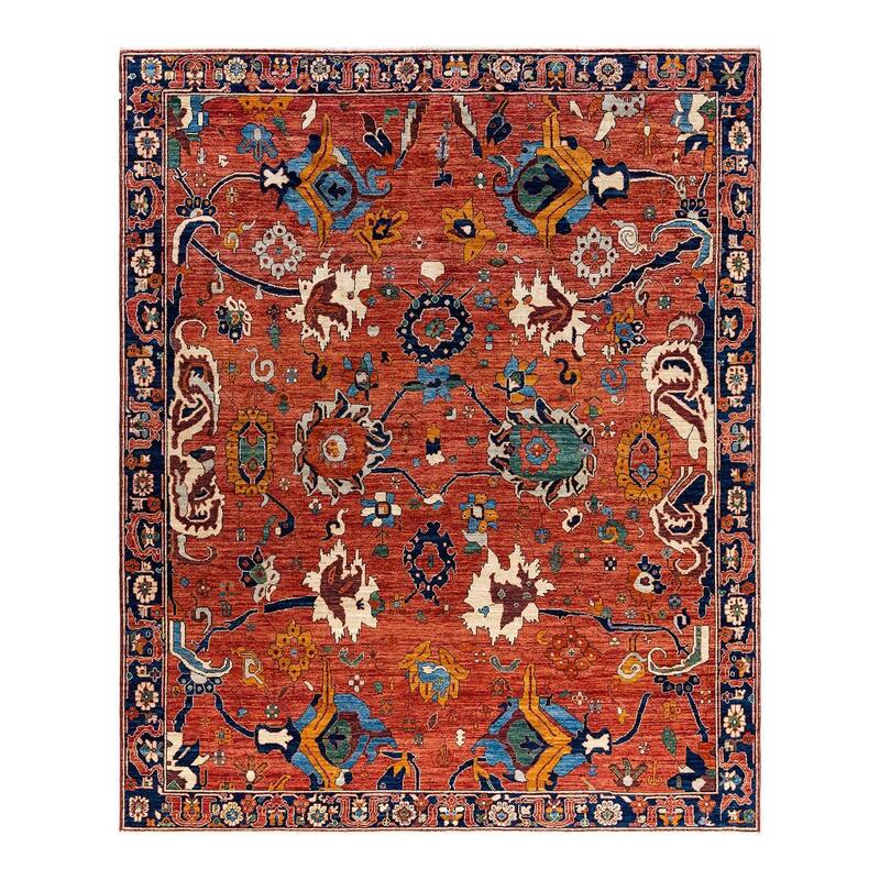 Serapi One-of-a-Kind Hand-Knotted Area Rug - Orange, 8' 1" x 9' 10" - 8' 1" x 9' 10"
