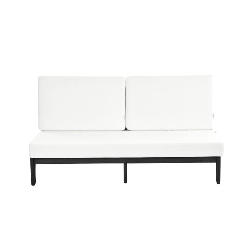 3 Seat Wood 64" W Outdoor Patio Sofa with Cushion