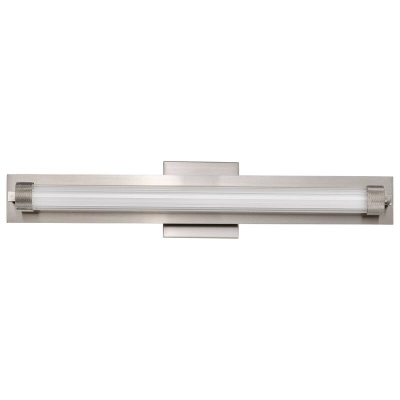 Larissa 24 Inch LED Vanity 3000K CCT Brushed Nickel Finish Opaque Glass - Brushed Nickel
