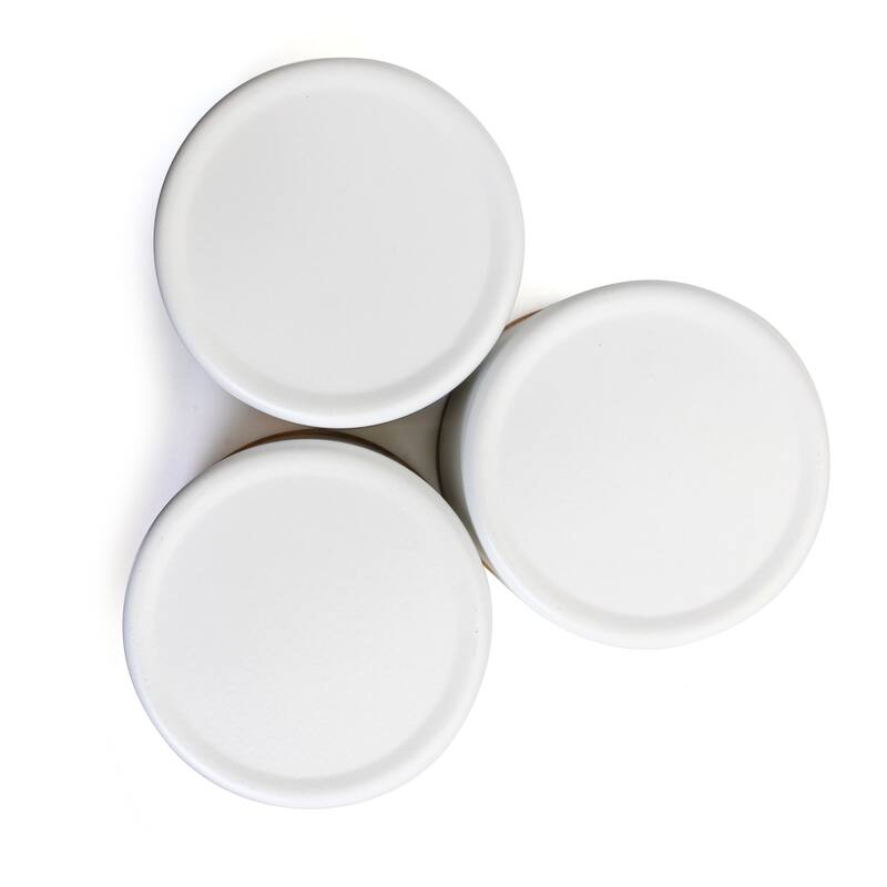 MegaChef Kitchen 4Pc Bamboo Organization Canister Set White