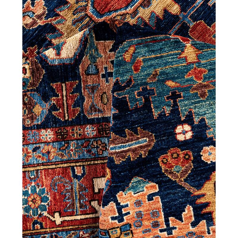 Serapi One-of-a-Kind Hand-Knotted Area Rug - Blue - 8' 0" x 9' 10"