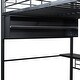 preview thumbnail 12 of 22, Twin/Full Size Loft Bed with LED Light and Bulit-in Desk, Metal Gaming Loft Bedframe with 4 Storage Shelves and Ladder