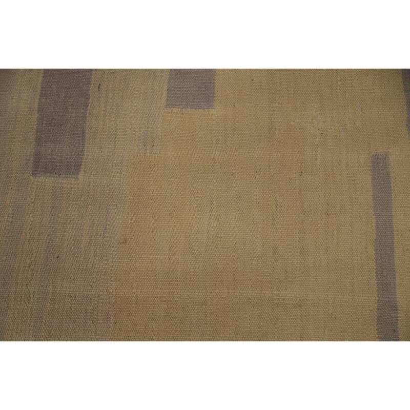 Hand Woven Oriental 100% Wool Carpet Southwestern Tribal Yellow & Gold Kilim Area Rug - 8' 11'' X 5' 10''