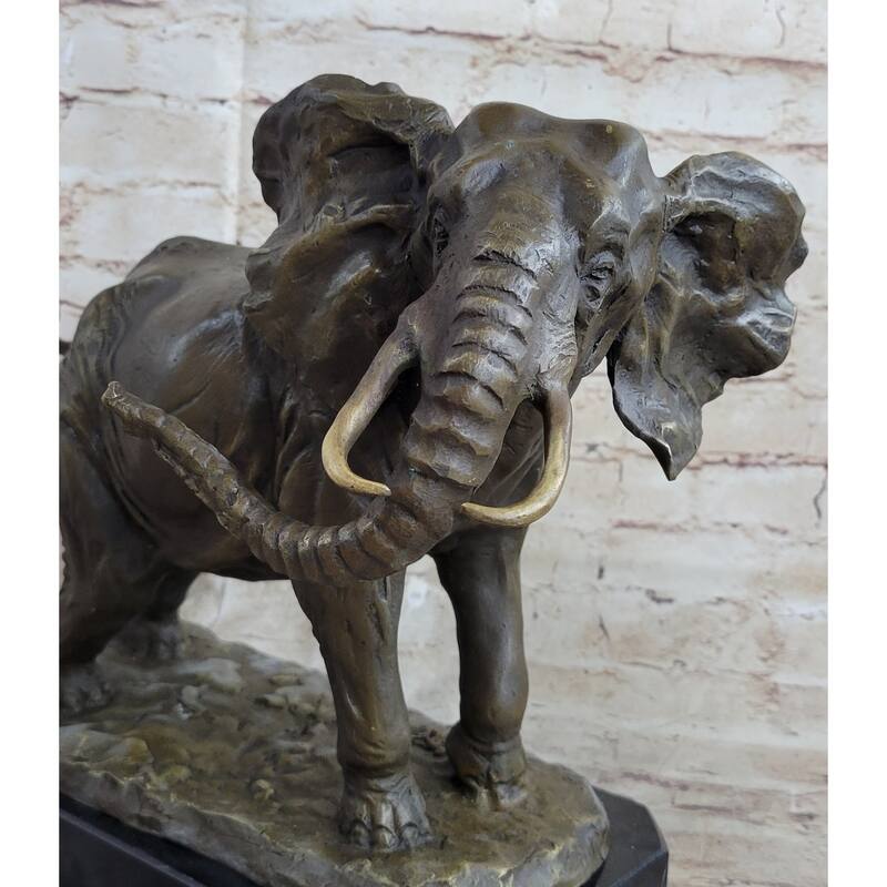 Mive Happy Indian Elephant Sign Of Good Luck And Fortune Bronze Sculpture