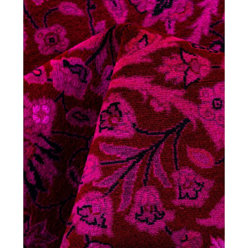 Overdyed One-of-a-Kind Hand-Knotted Area Rug - Pink - 6' 3" x 11' 8"