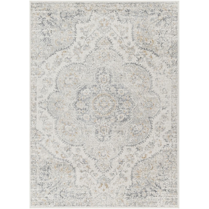 Livabliss Hal Vintage Boho Traditional Pink Medallion Area Rug