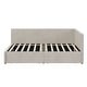 preview thumbnail 6 of 5, Twin Size Upholstered Daybed with Vertical Striped Design, L Shape Corner Bed with 2 Storage Drawers